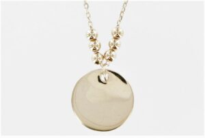 Collier mit Behang Gravurplatte 925 Ag Rosé vergoldet