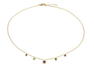 Collier Mehrsteiner Titan gelb