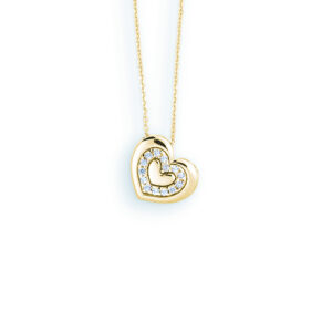 Collier mit Behang Herz 585 GG
