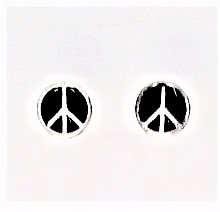 Kinderstecker Peace 925 Ag rhodiniert