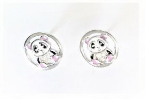 Kinderstecker Panda 925 Ag rhodiniert