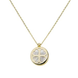 Collier mit Behang Kleeblatt 333 GG