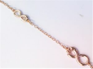 Armband Unendlichkeitszeichen 925 Ag Rosé vergoldet