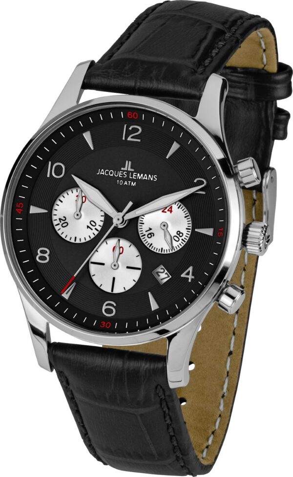 Herrenuhr analog Chronograph Edelstahl