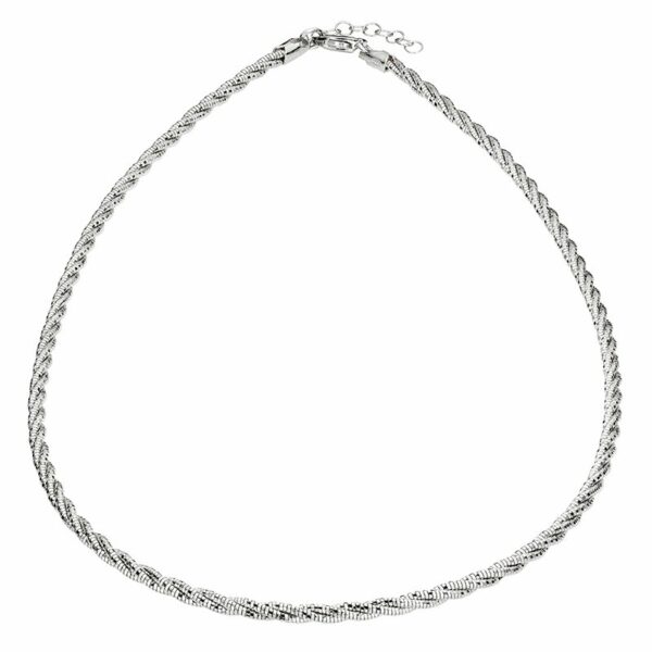 Collier ohne Stein 925 Ag rhodiniert