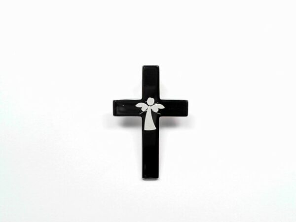 Anhänger-Kreuz Schutzengel 925 Ag rhodiniert