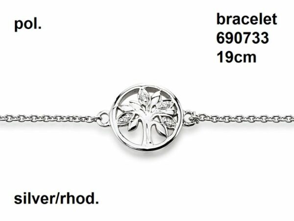 Armband Lebensbaum 925 Ag rhodiniert