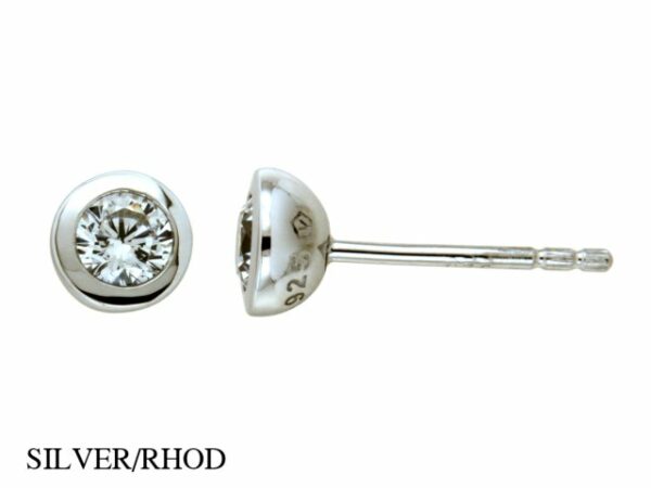 Ohrstecker Einsteiner 925 Ag rhodiniert