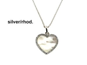 Collier mit Behang Herz 925 Ag rhodiniert