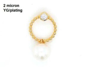 Collier mit Behang 925 AG gelb vergoldet