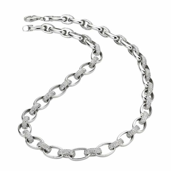 Collier Mehrsteiner 925 Ag rhodiniert