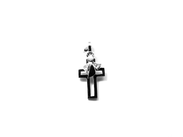 Anhänger-Kreuz Schutzengel 925 Ag rhodiniert