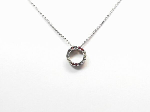 Collier Mehrsteiner 925 Ag rhodiniert