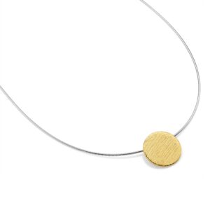 Collier mit Behang 925 AG bic. gelb/weiss