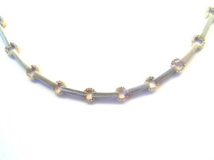 Collier Mehrsteiner 925 AG bic. gelb/weiss