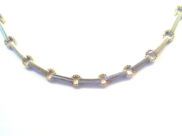 Collier Mehrsteiner 925 AG bic. gelb/weiss