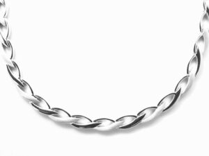 Collier ohne Stein 925 Ag rhodiniert