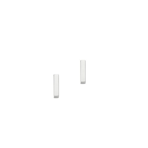 Ohrstecker ohne Stein 925 Ag rhodiniert