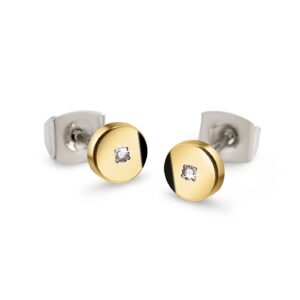 Ohrstecker Solitär Titan gelb