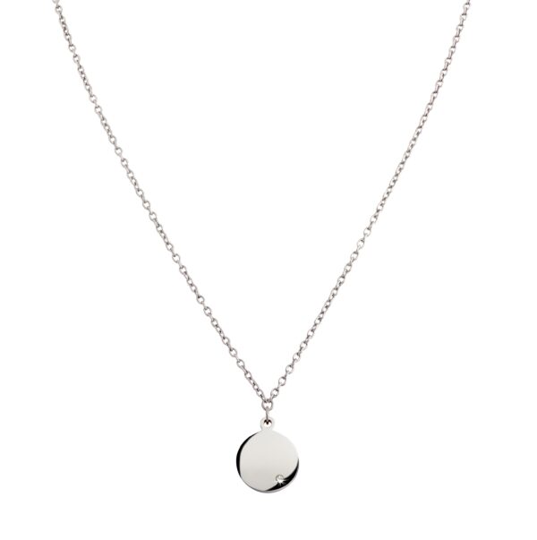 Collier mit Behang Gravurplatte Titan