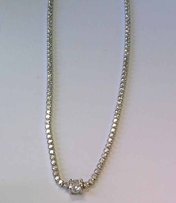Collier Mehrsteiner 925 Ag rhodiniert