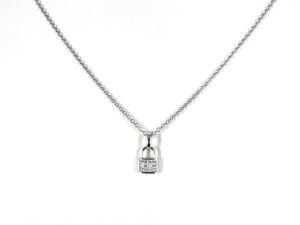 Collier mit Behang Schloss 925 Ag rhodiniert