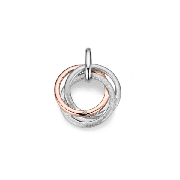 Anhänger Einsteiner 925 AG bic. rosé/weiss