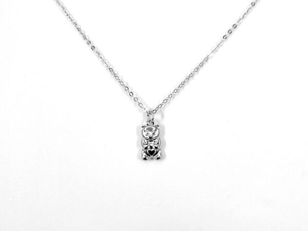Collier mit Behang Bär 925 Ag rhodiniert – Bild 2