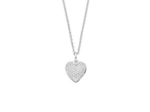 Collier mit Behang Herz 925 Ag rhodiniert