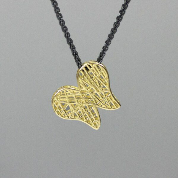 Collier mit Behang Engelsflügel 925 AG / 585 GG – Bild 2