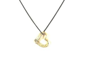 Collier mit Behang Herz 925 AG / 585 GG