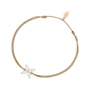 Glücksarmband Blume 925 Ag Rosé vergoldet