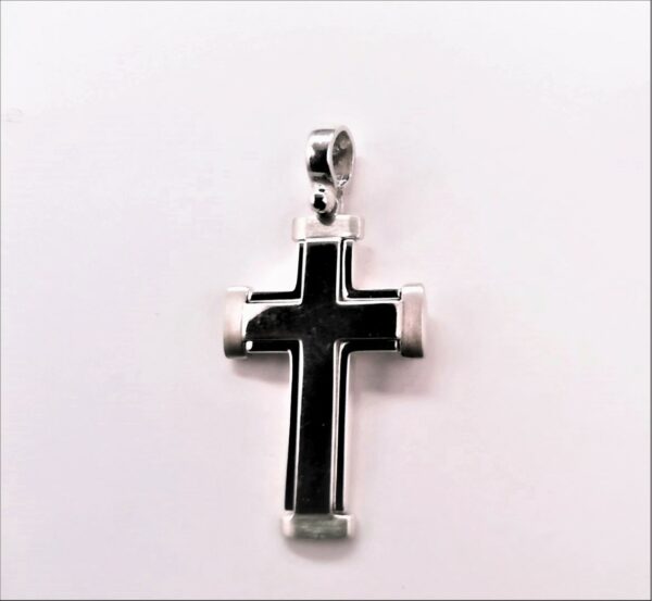 Anhänger-Kreuz 925 Ag rhodiniert