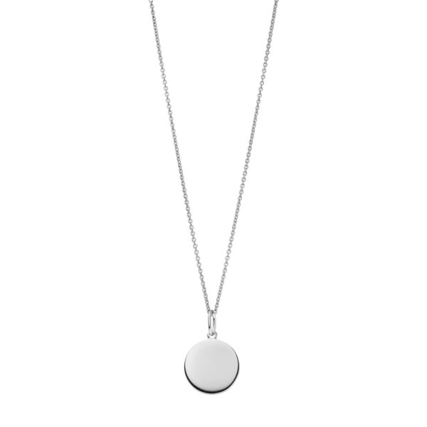 Collier mit Behang Gravurplatte 925 Ag rhodiniert