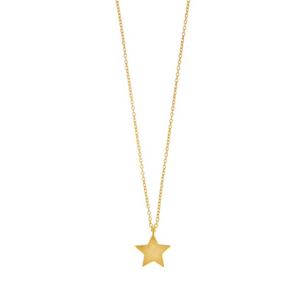 Collier mit Behang Stern 925 AG gelb vergoldet