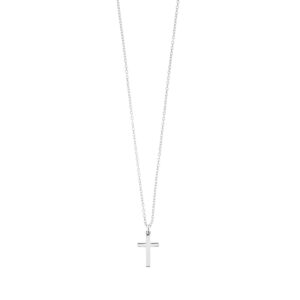 Collier mit Behang Kreuz 925 Ag rhodiniert