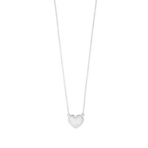 Collier mit Behang Herz Gravurplatte 925 Ag rhodiniert