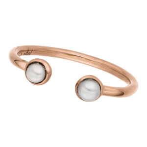 Damenring / Perle Setring 925 Ag Rosé vergoldet
