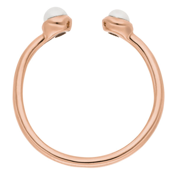 Damenring / Perle Setring 925 Ag Rosé vergoldet – Bild 2