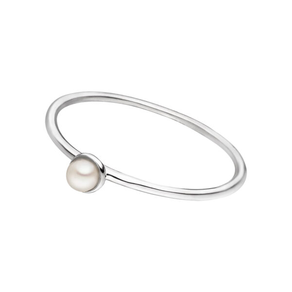 Damenring / Perle Setring 925 Ag rhodiniert