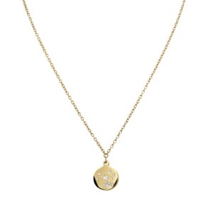 Collier mit Behang Gravurplatte Titan gelb