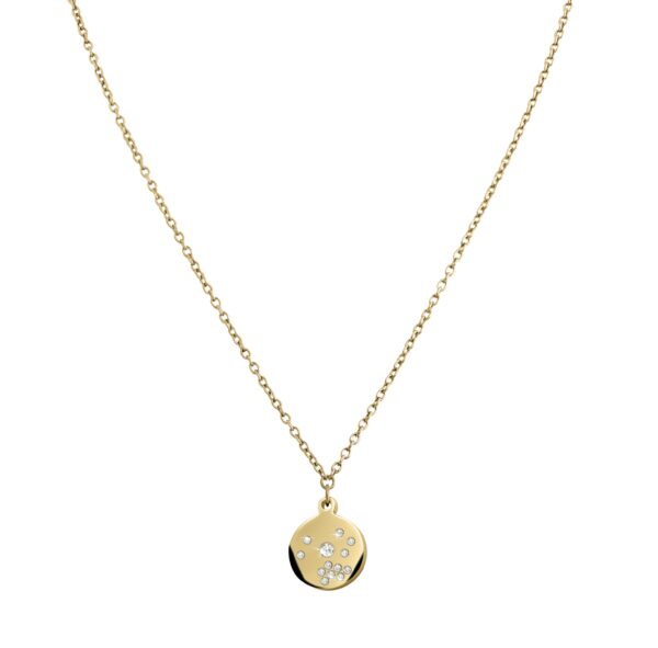 Collier mit Behang Gravurplatte Titan gelb
