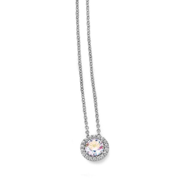 Collier Mehrsteiner 925 Ag rhodiniert