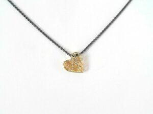 Collier mit Behang Herz 925 AG / 585 GG