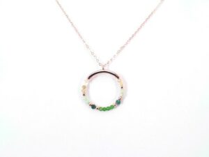 Collier mit Behang 925 Ag Rosé vergoldet