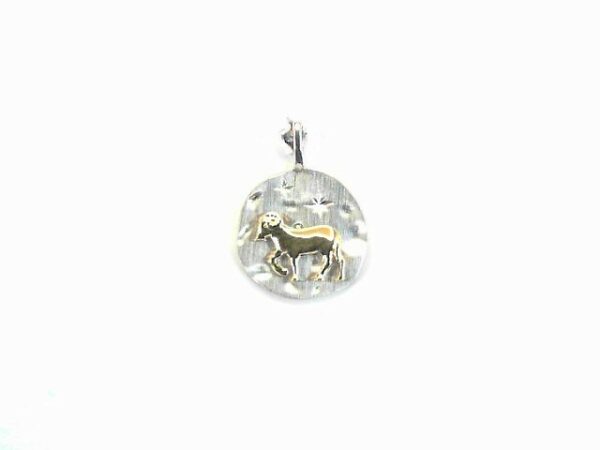 Sternzeichen Widder 925 AG bic. gelb/weiss