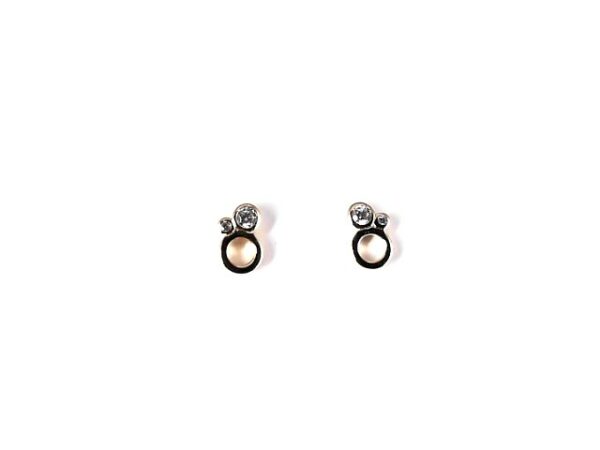 Ohrstecker Mehrsteiner 925 AG gelb vergoldet