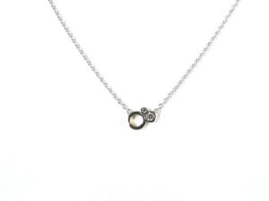 Collier Mehrsteiner 925 AG bic. gelb/weiss