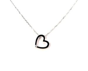 Collier Solitär Herz 585 WG