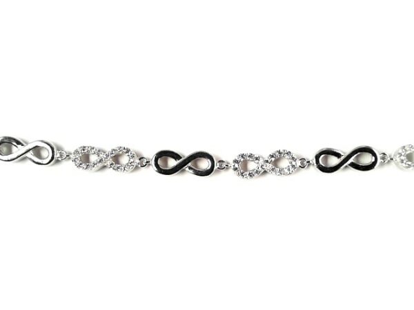 Armband Unendlichkeitszeichen 925 Ag rhodiniert